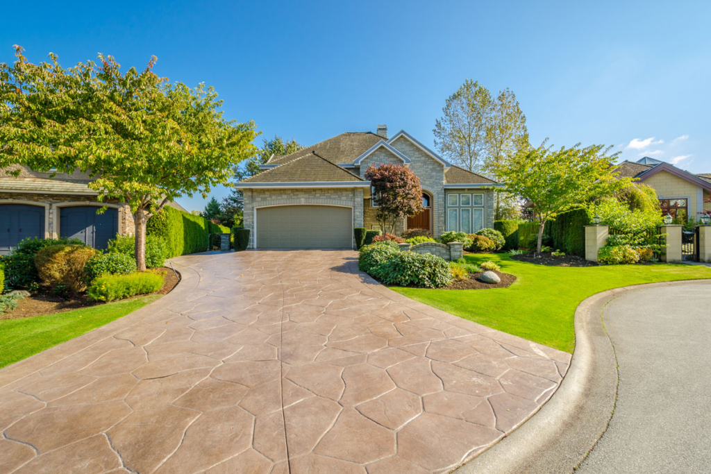 Concrete driveway