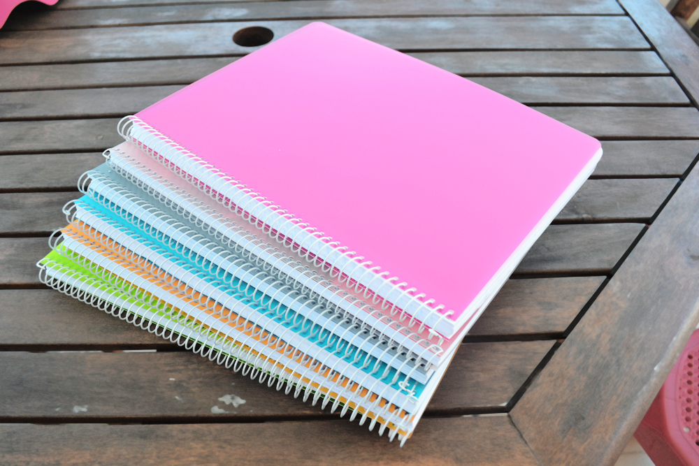 pastel color notebooks